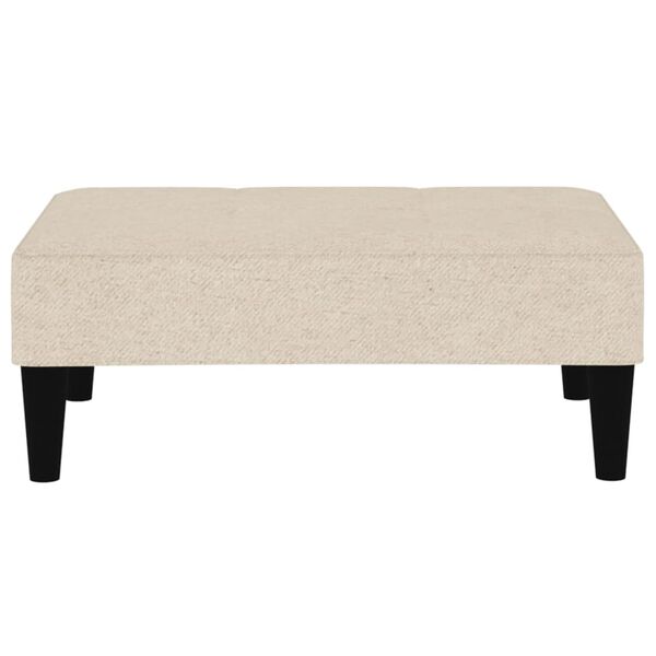 vidaXL Podn&oacute;żek, kremowy, tapicerowany mikrofibrą