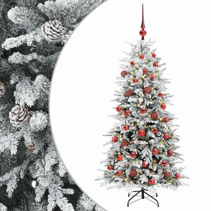 vidaXL Sztuczna choinka z zawiasami 120 cm 150 LED Ciepła biel