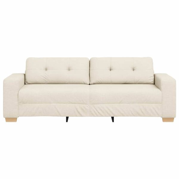 vidaXL Sofa Beżowy 221 x 80 x 80 cm Tkanina lniana