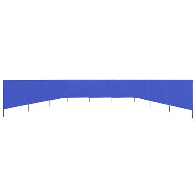 vidaXL Parawan 9-skrzydłowy z tkaniny, 1200x160 cm, błękit lazur