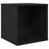 vidaXL Pudełko na albumy winylowe Czarny dąb 37 x 36,5 x 38 cm