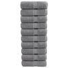 vidaXL Ręczniki toaletowe Premium, SOLUND 10 szt. Szare 30x30cm 600 g/m&sup2;