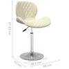 vidaXL Obrotowe krzesła stołowe, 4 szt., kremowe, obite aksamitem