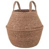 vidaXL Doniczka z uchwytami naturalny &Oslash; 22 x 20 cm 100% Trawa morska