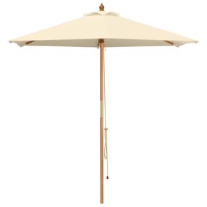 vidaXL Parasolka ogrodowa &Oslash; 210 x 237 cm Lite Drewno Eukaliptusowe