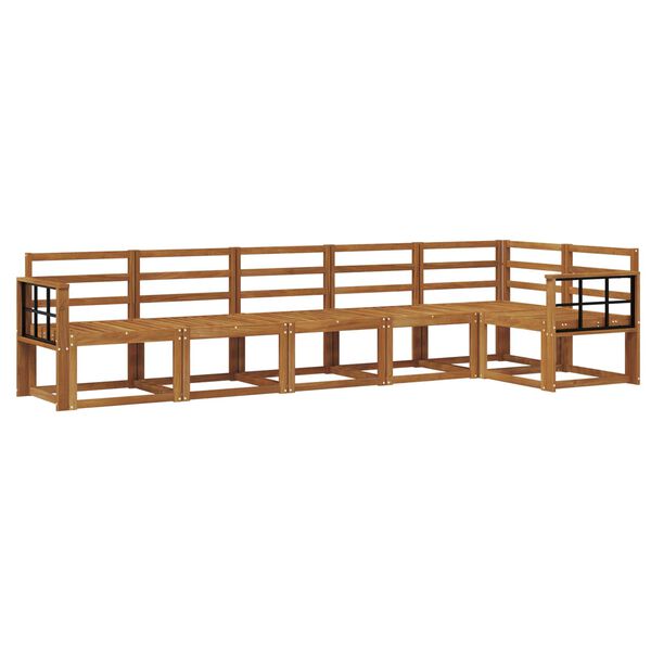 vidaXL Zestaw sof na zewnątrz 6 pcs Naturalny Lite Drewno Akacji
