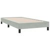 vidaXL Ł&oacute;żko Box Spring bez materaca Jasnoszary 100x210 cm Aksamit