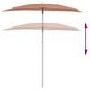 vidaXL P&oacute;łokrągły parasol ogrodowy na słupku, 180x90 cm, terakota