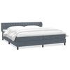 vidaXL Ł&oacute;żko typu Box Spring z materacami Ciemnoszary 180x210 cm
