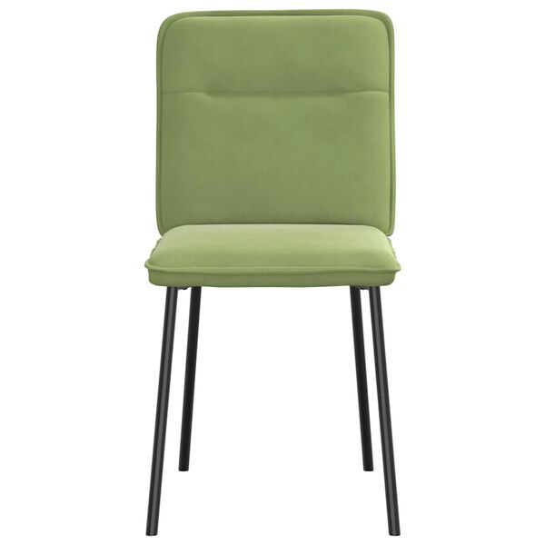 vidaXL Krzesła stołowe, 2 szt., jasnozielone, aksamitne