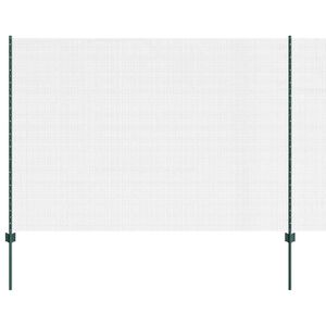 vidaXL Ogrodzenie z słupkiem Zielony 1,6 x 25 m Stal i PVC