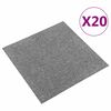vidaXL Dywan 20 pcs Szary 50 x 50 cm 100% polipropylen