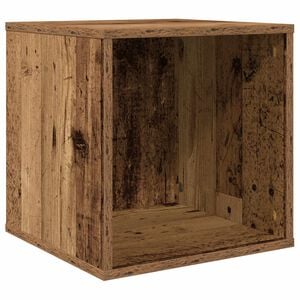 vidaXL Pudełko na albumy winylowe Stare drewno 37 x 36,5 x 38 cm