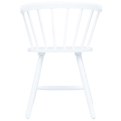 vidaXL Krzesła jadalniane, 4 szt., białe, lite drewno kauczukowca