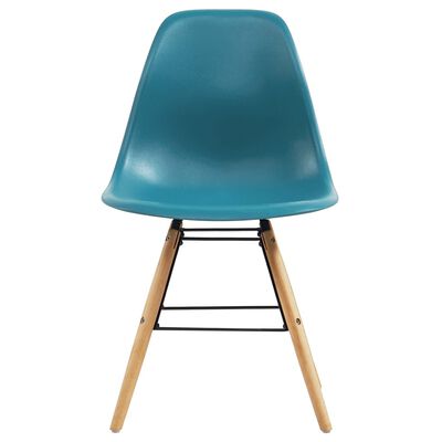 vidaXL Krzesła stołowe, 4 szt., turkusowe, plastikowe