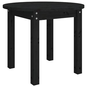 vidaXL Stolik kawowy, czarny, &Oslash; 55x45 cm, lite drewno sosnowe