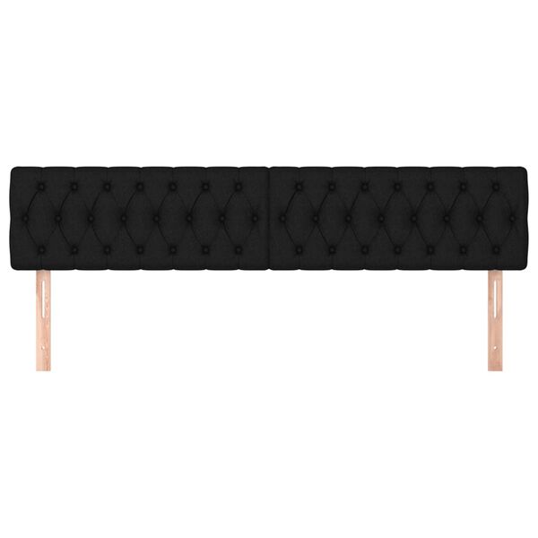 vidaXL Zagł&oacute;wki, czarne, 200x7x78/88 cm, tkanina