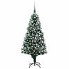 vidaXL Sztuczna choinka z LED, bombkami i szyszkami, 180 cm