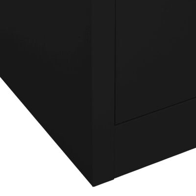 vidaXL Szafa, czarna, 80x50x180 cm, stalowa