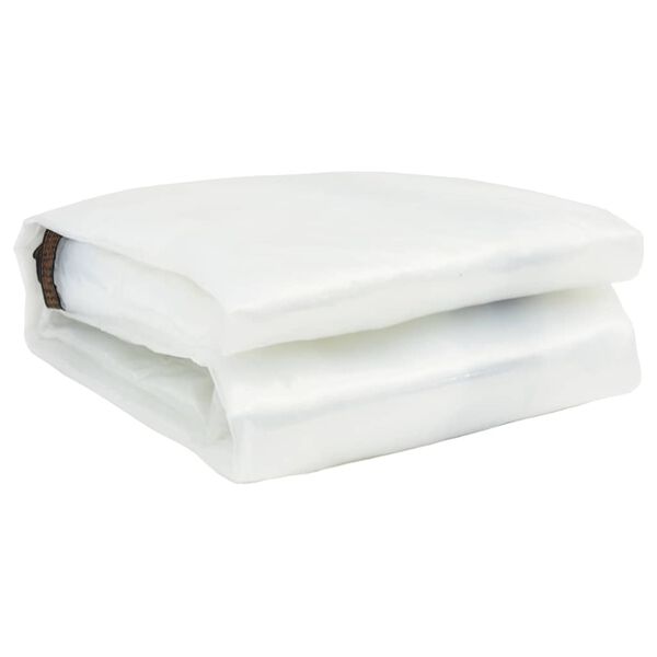 vidaXL Przezroczysta plandeka z oczkami 8x12 m Polietylen