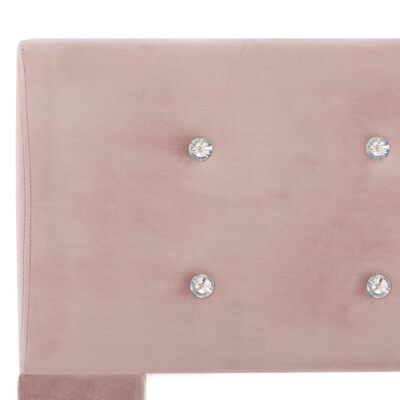 vidaXL Rama łóżka, różowa, tapicerowana aksamitem, 180 x 200 cm