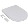 vidaXL Deska klozetowa, ciche zamykanie, biała