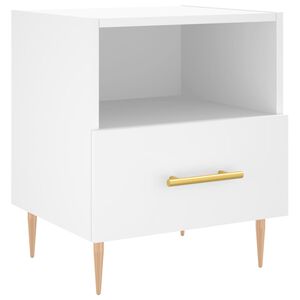 vidaXL Szafka nocna, biała, 40x35x47,5 cm, materiał drewnopochodny