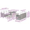 vidaXL Zestaw Sof na Ogr&oacute;d z poduszką 9 pcs beżowo-kremowy