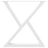 vidaXL Nogi do stołu jadalnego 2 szt. Białe 80x(72-73,3) cm Stal