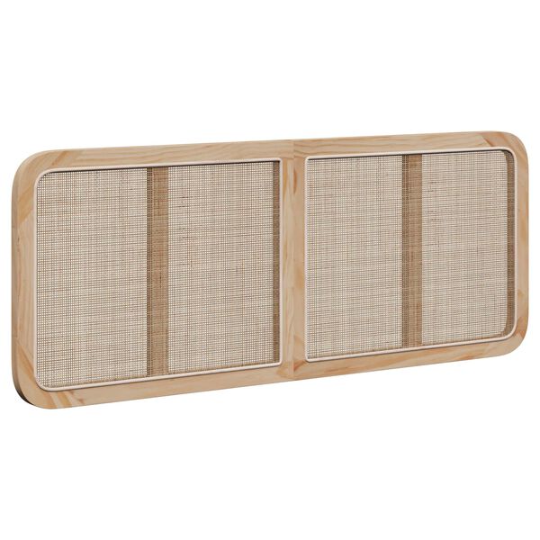 vidaXL Zagł&oacute;wek Z zagł&oacute;wkiem Naturalny 140 x 55 x 3 cm rattan