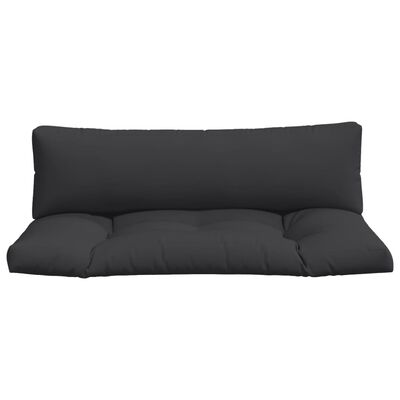 vidaXL Poduszki na sofę z palet, 2 szt., czarne, tkanina