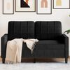 vidaXL Sofa 2-osobowa, czarna, 120 cm, tapicerowana aksamitem