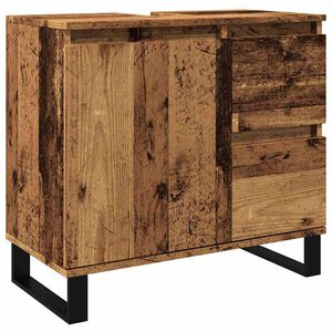 vidaXL Szafka pod umywalkę, stare drewno, 65x33x60 cm