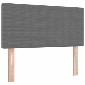 vidaXL Wezgłowie LED z paskami LED Jasnoszary 80 cm Tkanina sztruksowa