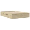 vidaXL Łóżko bez materaca, dąb sonoma, 120x190 cm