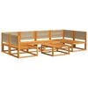 vidaXL 7-częściowy zestaw wypoczynkowy do ogrodu z poduszkami, drewno akacjowe i lina