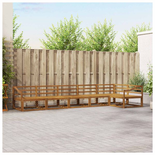 vidaXL Zestaw sof na zewnątrz 6 pcs Naturalny Lite Drewno Akacji