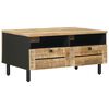 vidaXL Stolik kawowy Brązowy i czarny 80 x 54 x 40 cm Drewno z mango