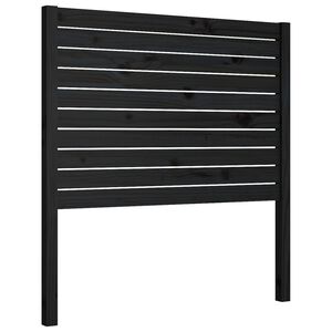 vidaXL Wezgłowie ł&oacute;żka, czarne, 81x4x100 cm, lite drewno sosnowe