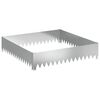 vidaXL Krawężnik do trawnika 100 x 100 x 20 cm Stal srebrny
