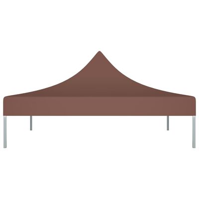 vidaXL Dach namiotu imprezowego, 3 x 3 m, brązowy, 270 g/m²