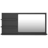 vidaXL Lustro łazienkowe, szare, 90x10,5x45 cm, płyta wi&oacute;rowa