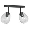 vidaXL Reflektor sufitowy Czarny 33 x 13 x 26 cm Szkło i Metal