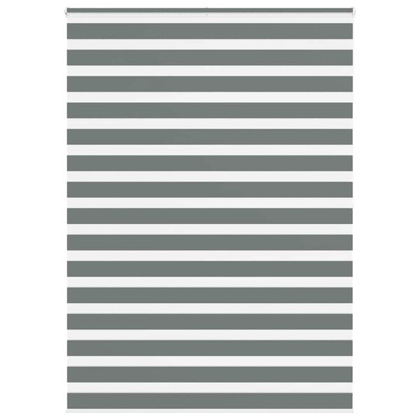 vidaXL Roleta zebra, ciemnoszara, szerokość tkaniny 160,9cm, poliester