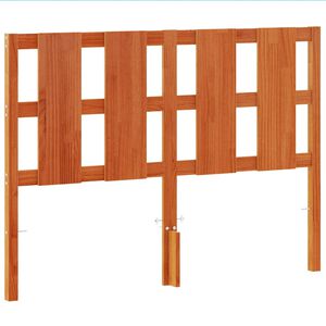 vidaXL Wezgłowie do ł&oacute;żka, woskowy brąz, 135 cm, lite drewno sosnowe