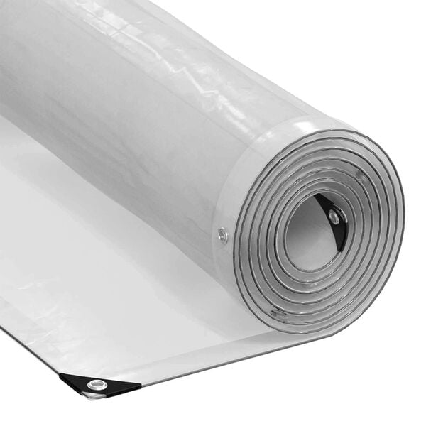 vidaXL Plandeka z oczkami przezroczysty 12 x 12 m Polietylen