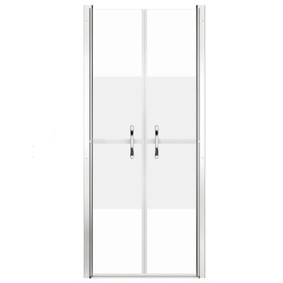 vidaXL Drzwi prysznicowe, szkło częściowo mrożone, ESG, 91x190 cm