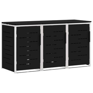 vidaXL Przechowywanie kosza na odpady for 3 Bins 240L Stal nierdzewna