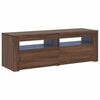 vidaXL Szafka pod TV z oświetleniem LED, brązowy dąb, 120x35x40 cm