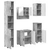 vidaXL Zestaw mebli łazienkowych z drzwiami 5 pcs Betonowy szary